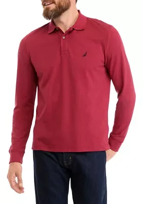 Classic Fit Long Sleeve Deck Polo Shirt