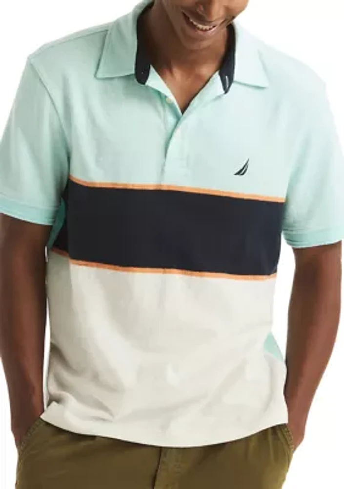 Classic Fit Color Block Polo Shirt