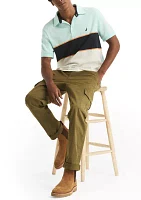 Classic Fit Color Block Polo Shirt