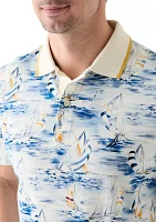 Classic Fit Printed Polo Shirt