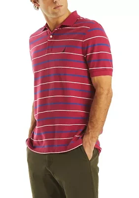 Classic Fit Striped Deck Polo Shirt