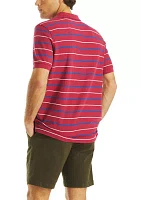 Classic Fit Striped Deck Polo Shirt