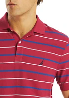 Classic Fit Striped Deck Polo Shirt