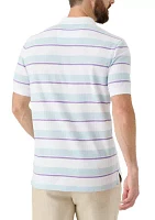 Classic Fit Striped Deck Polo Shirt