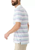 Classic Fit Striped Deck Polo Shirt