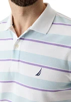 Classic Fit Striped Deck Polo Shirt