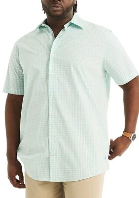 Big & Tall Navtech Trim Fit Plaid Short Sleeve Shirt