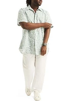 Big & Tall Printed Linen Short Sleeve Shirt