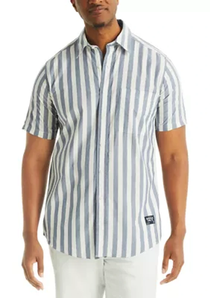 Big & Tall Jeans Co. Striped Short-Sleeve Shirt