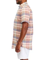 Big & Tall Short Sleeve Plaid Shirt