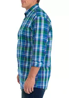 Big & Tall Long Sleeve Plaid Shirt