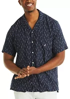 Big & Tall Linen Blend Stripe Shirt