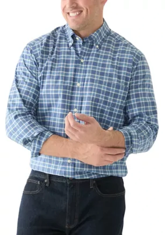 Big & Tall Long Sleeve Plaid Woven Shirt