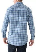 Big & Tall Long Sleeve Plaid Woven Shirt