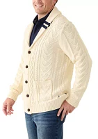 Big & Tall Cable-Knit Cardigan