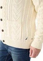 Big & Tall Cable-Knit Cardigan