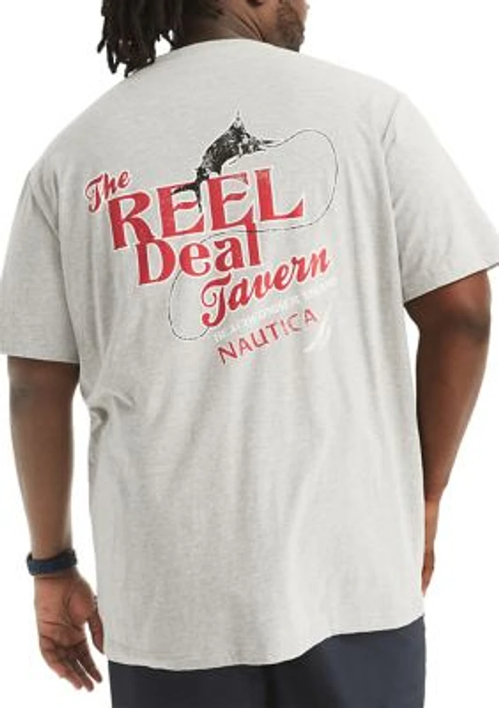 Big & Tall Sustainably Crafted The Reel Deal Tavern Graphic T-Shirt