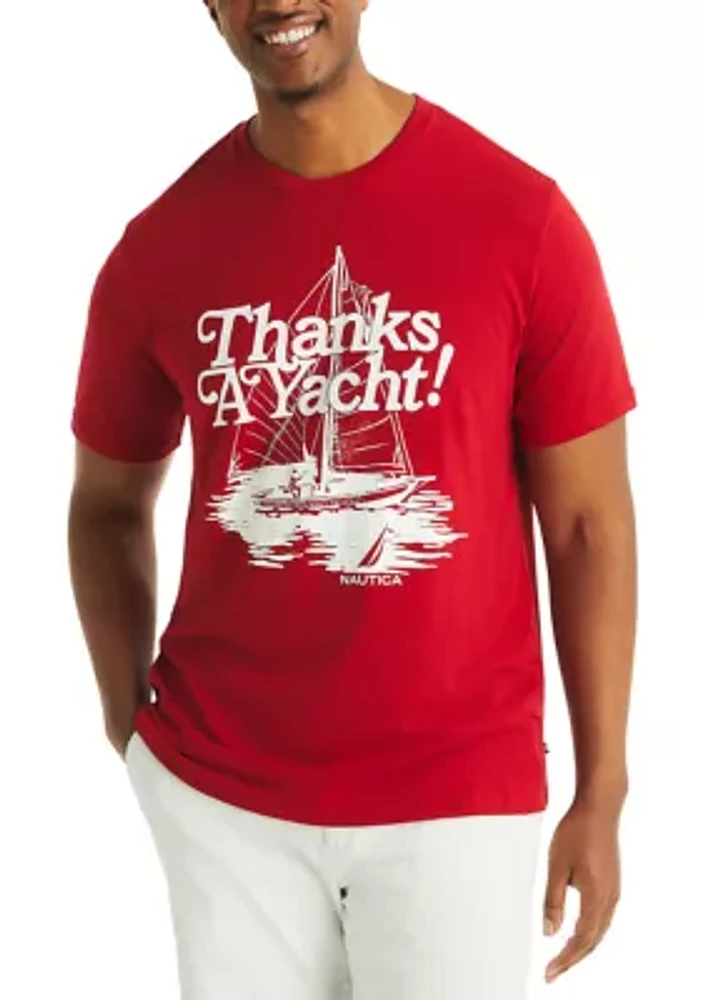 Big & Tall Thanks A Yacht Graphic T-Shirt