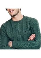 Sustainably Crafted Cable Knit Crew Neck Sweater