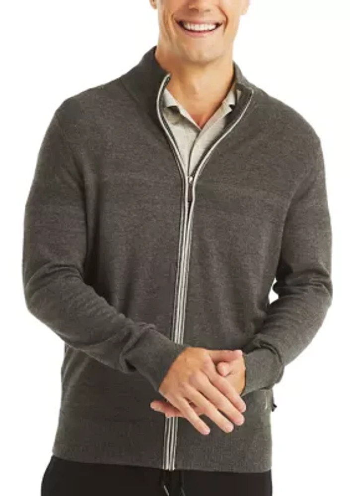 Navtech Mock-Neck Full-Zip Sweater