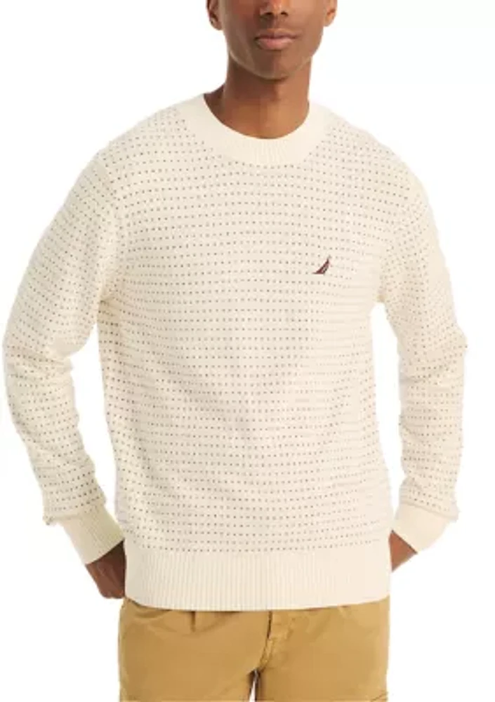 Jacquard Crew Neck Sweater