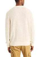 Jacquard Crew Neck Sweater