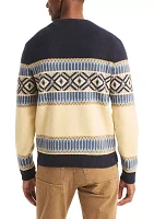 Sustainably Crafted Fair Isle Crew Neck Sweater