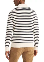 Striped Mock Neck Sweater