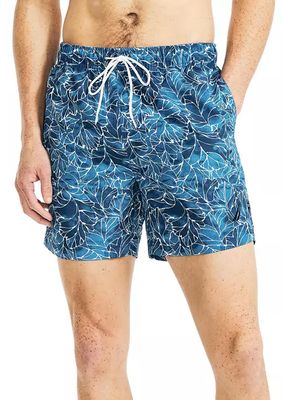 Sustainably Crafted 6" Tropical Print Swim Shorts