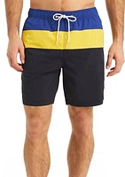 8" Tri Block Quick Dry Swim Shorts