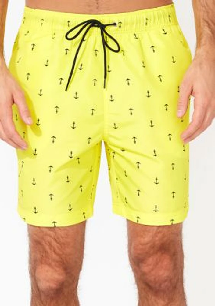 Anchor Print Swim Trunks