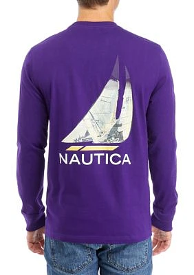 Long Sleeve Graphic Pocket T-Shirt