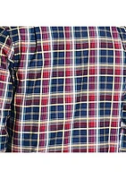 Wrinkle Resistant Plaid Wear to Work Shirt