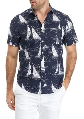 Sustainably Crafted Printed Short-Sleeve Shirt