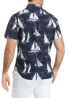 Sustainably Crafted Printed Short-Sleeve Shirt