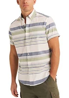 Striped Poplin Short-Sleeve Shirt