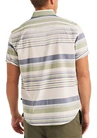 Striped Poplin Short-Sleeve Shirt