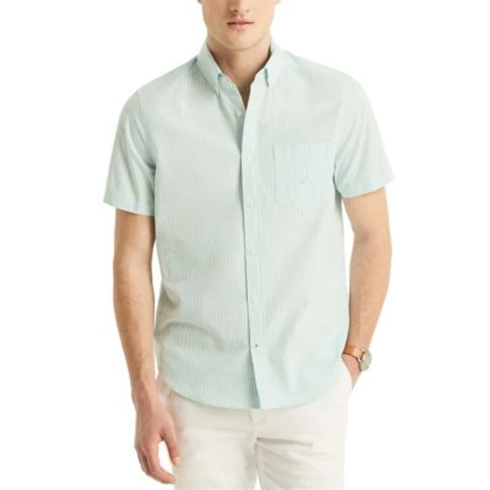 Striped Seersucker Short Sleeve Shirt