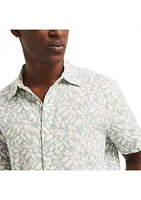 Printed Linen Short Sleeve Shirt