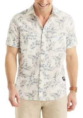 Jeans Co. Printed Linen Short-Sleeve Shirt