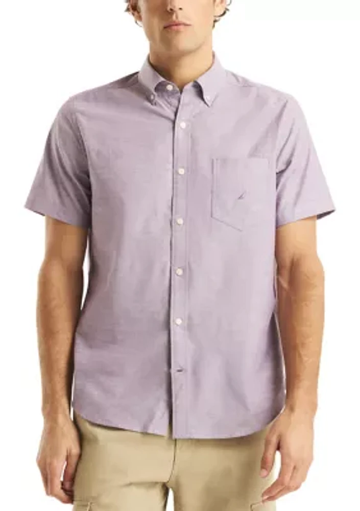 Solid Short-Sleeve Oxford Shirt