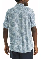 Printed Linen Short Sleeve Shirt