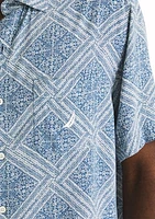 Printed Linen Short Sleeve Shirt