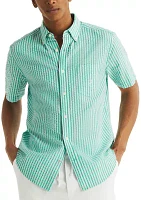 Short-Sleeve Striped Seersucker Shirt