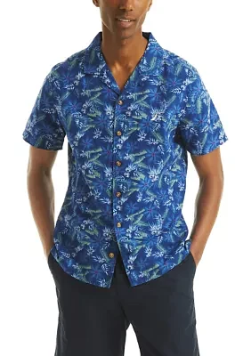 Printed Short-Sleeve Camp Shirt