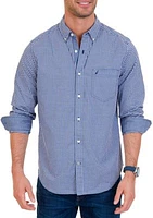 Classic Fit Gingham Stretch Cotton Shirt