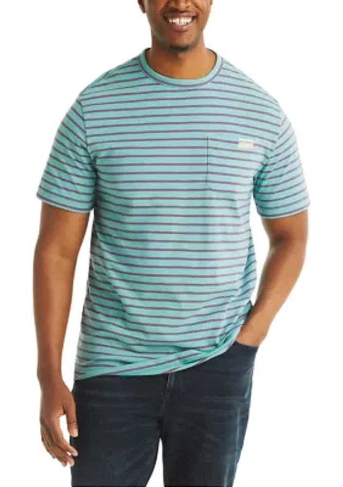 Big & Tall Striped Crew Neck T-Shirt