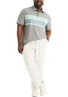 Big & Tall Navtech Sustainably Crafted Striped Classic Fit Deck Polo Shirt