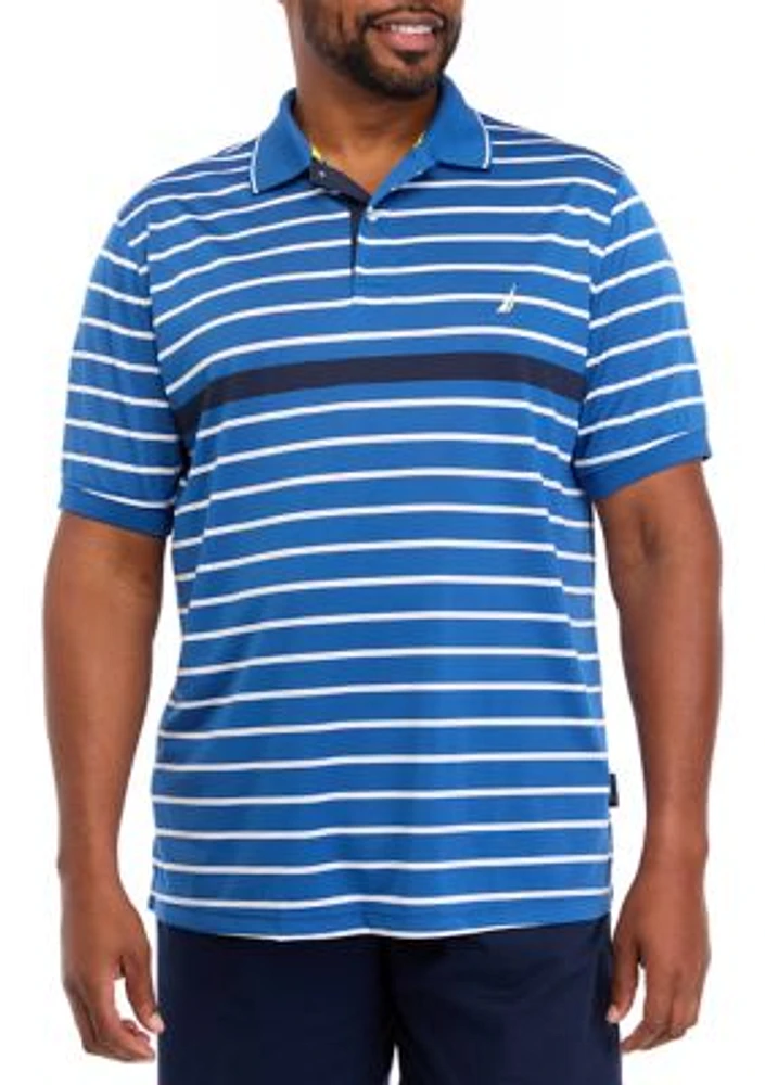 Big & Tall Short Sleeve Navtech Multi Stripe Polo Shirt