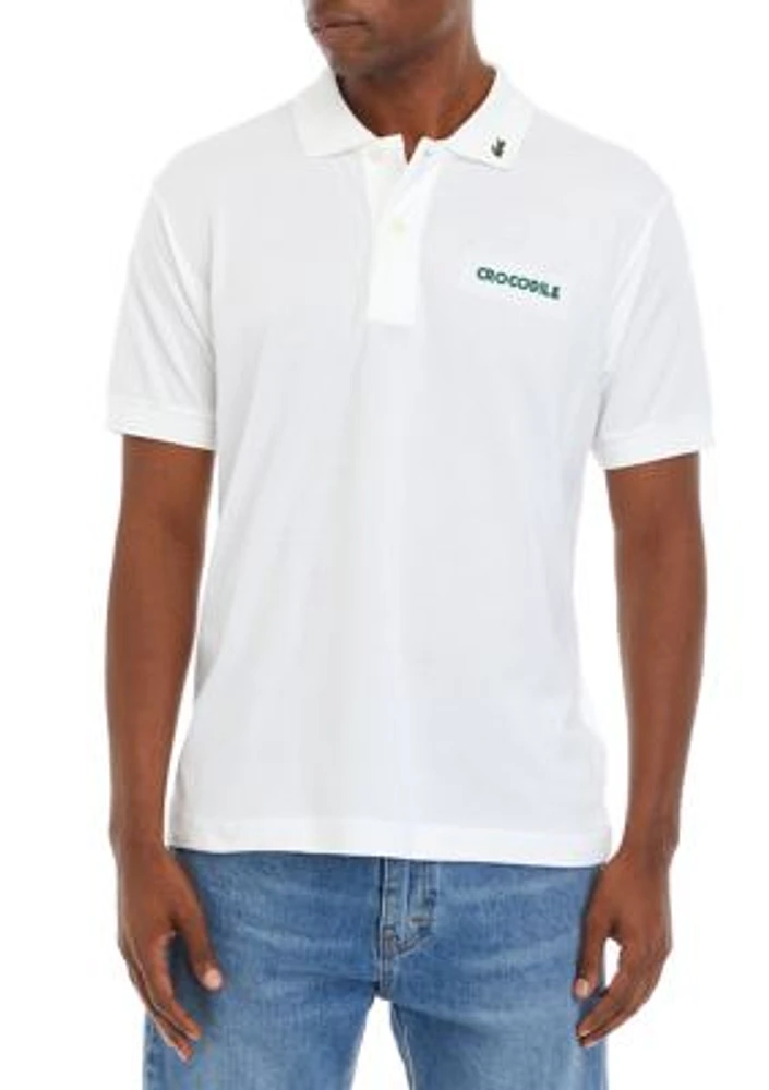 Men's Embroidered Slogan Polo Shirt